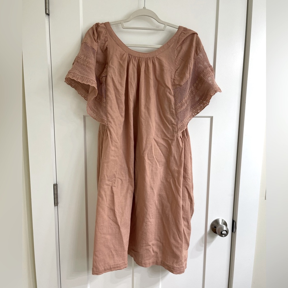 Brand New Never Worn Flutter-Sleeve Tie-Back Mini Swing Dress for Women